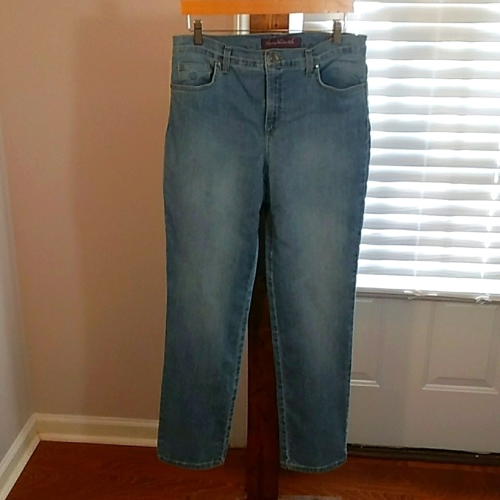 Gloria Vanderbilt Amanda Women's Blue Denim Jeans Size 8 Light Wash Mid Rise